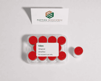 Vilon peptide vials for research from Peptide Bioscience.