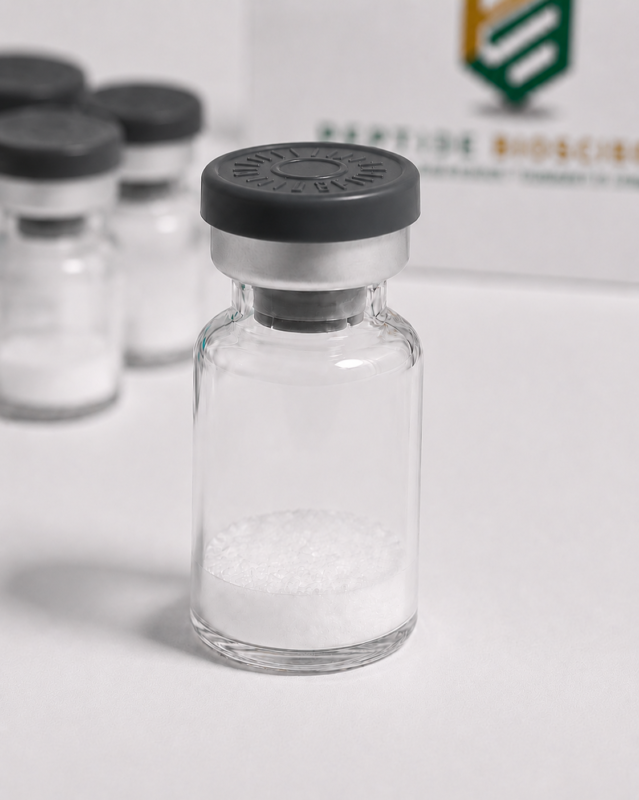 Vial of Argireline peptide for skincare and anti-aging treatments.