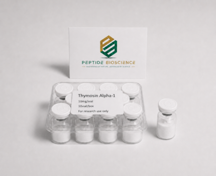 Thymosin Alpha-1 peptide vials for research from Peptide Bioscience.