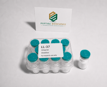 LL-37 peptide vials for research from Peptide Bioscience.