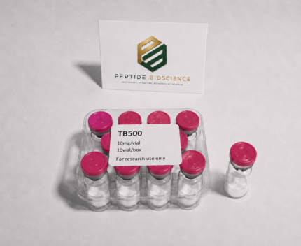 TB500 peptide vials for research from Peptide Bioscience.